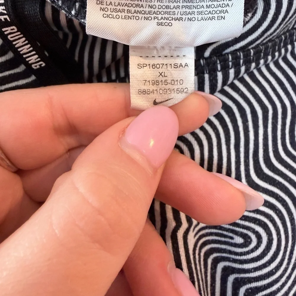 Nike Epic Luxe Geometric Print Running Leggings Size XL